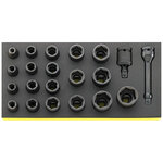 Набор ударных головок IMPACT 1/2" на вкладыше TСS, STAHLWILLE, 96838791, TCS 50IMP/19/2