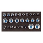 Gedore 1500 CT1-D 19 Набор головок торцевых 1/2" в CT ложементе 1/3