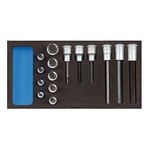 Gedore 1500 CT1-IN 19 LKM Набор головок с отверточными вставками 1/2" в CT ложементе 1/3