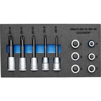 Gedore 1500 CT1-INX 19 LK Набор головок с отверточными вставками 1/2" в CT ложементе 1/3