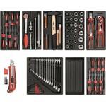Gedore RED R21010000 Набор инструментов в пластмассовых модулях, 81 предмет