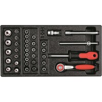 Gedore RED R22150006 Набор торцевых головок 1/4" в модуле 1/3