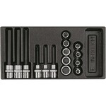 Gedore RED R22150011 Набор головок шестигранных с отверточными вставками 1/2" в модуле 1/3