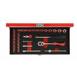 Gedore RED R49004033 Набор торцевых головок 1/4", 32 предмета