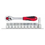 Gedore RED R69008012 Набор торцевых головок 1/2" Шестигранные, метрические размеры, на фиксирующей рейке, 10 предметов
