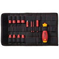 WH-43467 Набор slimVario® electric , рукоятка, биты, торцевые головки 1/4 ", 13 пр. в сумке 43467 WIHA