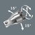 8794 A Качающийся удлинитель Zyklop, 1/4", 1/4 дюйм x 56.0 mm